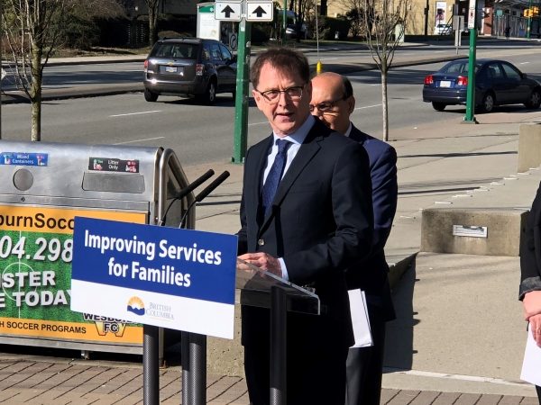Health Minister Adrian Dix announces new Burnaby Urgent and Primary Care Centre