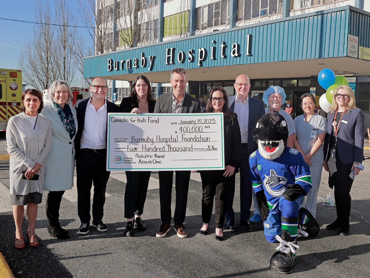 Canucks for Kids Fund Scores Big for Burnaby’s Young Patients with $400k Gift for Pediatric Care